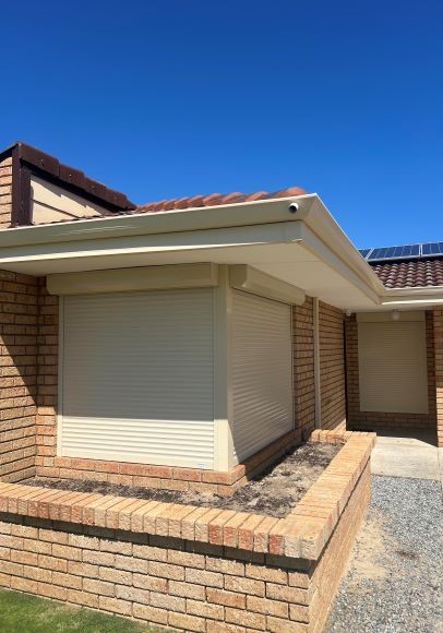 Insulated roller shutters fitted to a Perth property